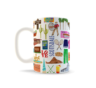 Iconic Scottsdale, Arizona Watercolor Ceramic Mug
