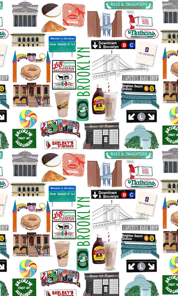 Iconic Brooklyn, NY Hot/Cold Paper Party Cups - 3 sizes - Set of 12