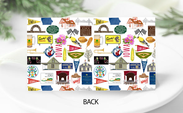 Iconic Iowa Watercolor Place Cards