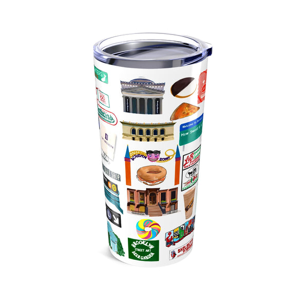 Iconic Brooklyn, NY watercolor 20 ounce Stainless Steel Hot/Cold Cup