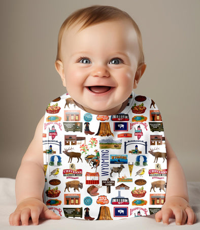 Iconic Wyoming Baby Bib