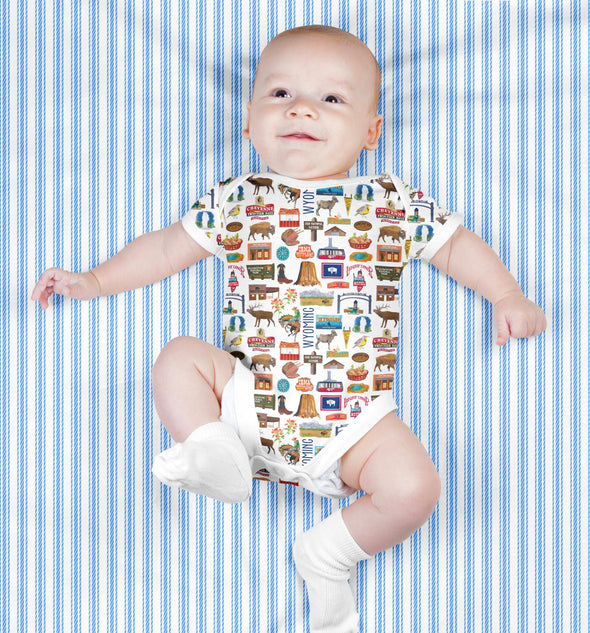 Iconic Wyoming Baby  Bodysuit