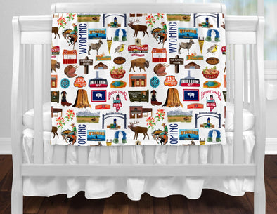 Iconic Wyoming baby blanket