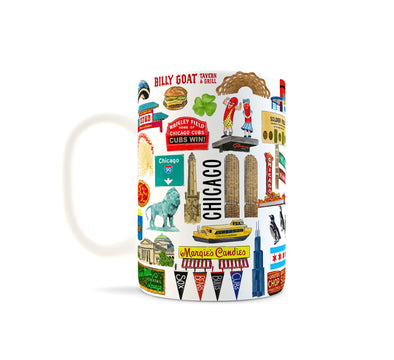 Iconic Chicago Watercolor Ceramic Mug