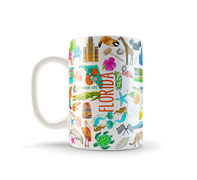 Iconic Florida Watercolor Ceramic Mug