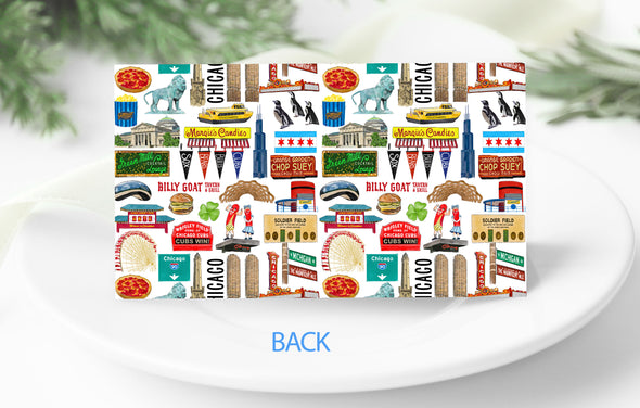 Iconic Chicago, Illinois Watercolor Place Cards