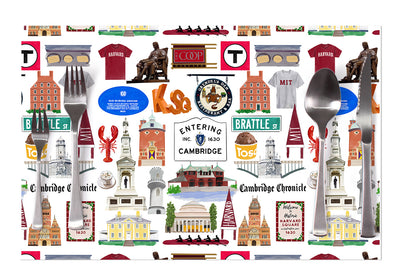 Cambridge Massachusetts Disposable Placemats - tear-away pad of 24 (Copy)