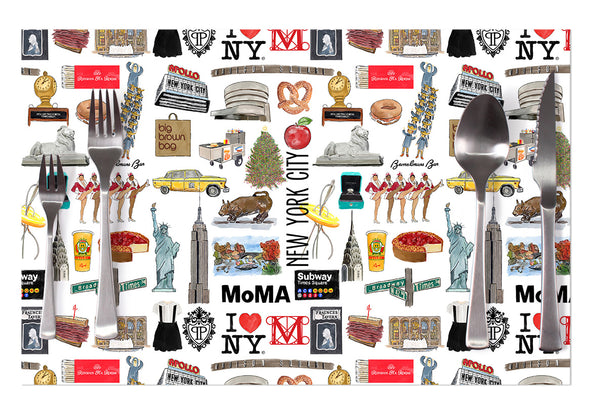 Iconic New York City Disposable Paper Placemats - pad of 24