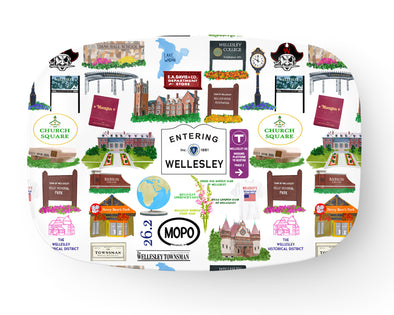 Iconic Wellesley, Massachusetts DecoWare(TM) Platter