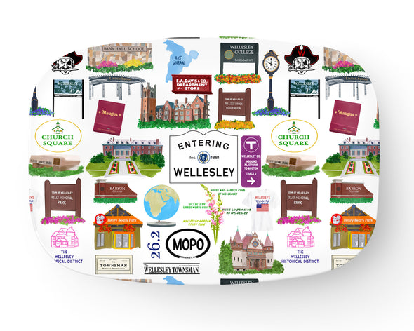 Iconic Wellesley, Massachusetts DecoWare(TM) Platter