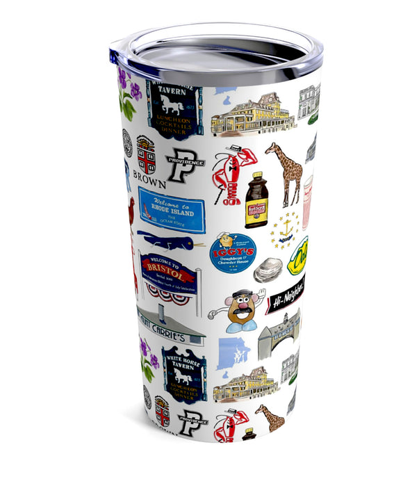 Iconic Rhode Island watercolor 20 ounce Stainless Steel Hot/Cold Cup