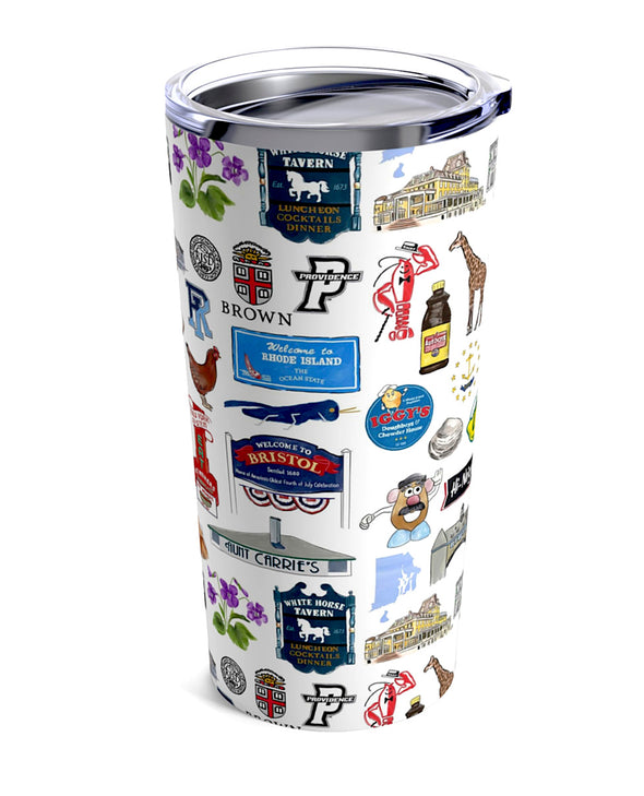 Iconic Rhode Island watercolor 20 ounce Stainless Steel Hot/Cold Cup