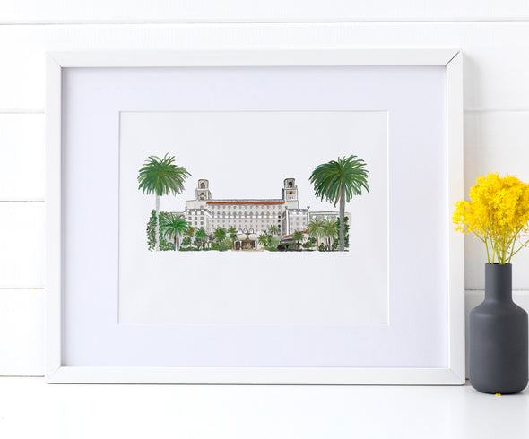 The Breakers Palm Beach watercolor art print (unframed)