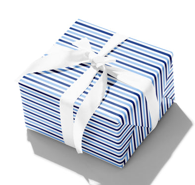 Blue Striped Gift Wrap