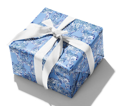 Zebra Blues Gift Wrap