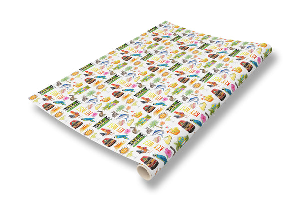 Iconic Key West Watercolor Gift Wrap