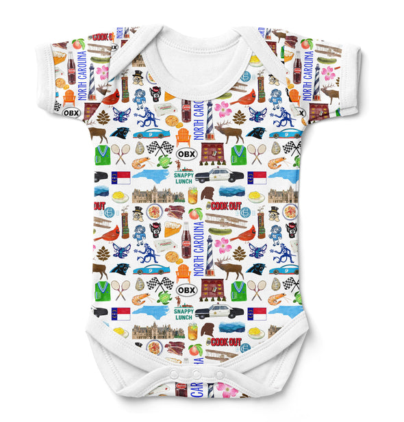 Iconic North Carolina Baby Onesie Bodysuit