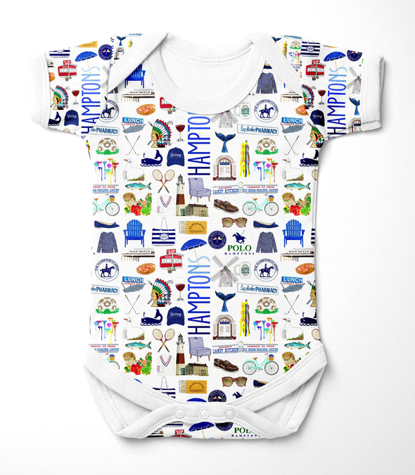 Iconic Hamptons NY Baby Bodysuit