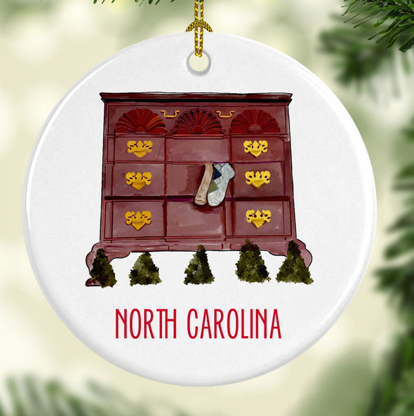 Iconic North Carolina High Point Dresser Porcelain Ornament