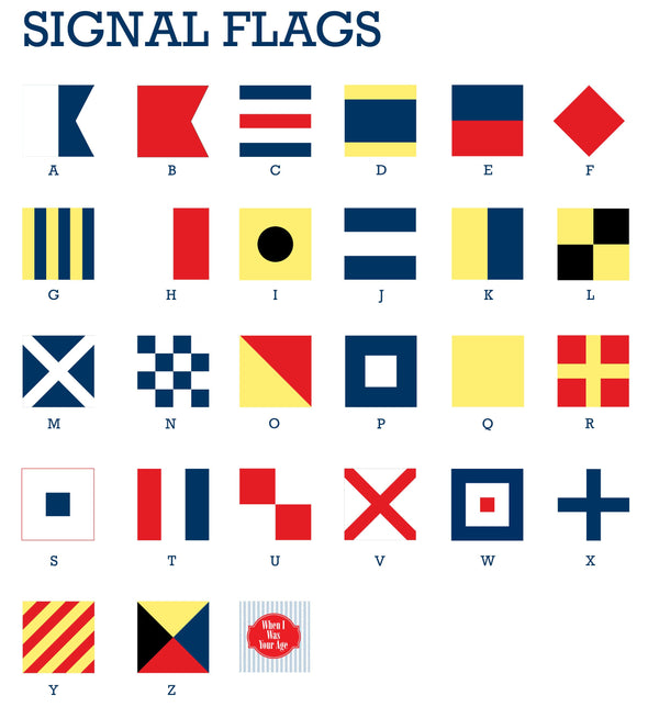 Nautical Signal Flag Paper Party Cups in 3 sizes - Set of 12