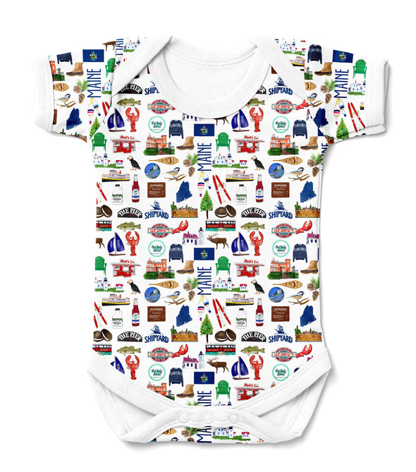 Iconic Maine Baby Onesie Bodysuit