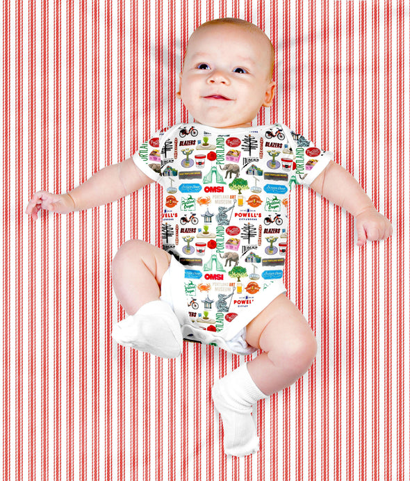 Iconic Portland Oregon Baby Onesie Bodysuit