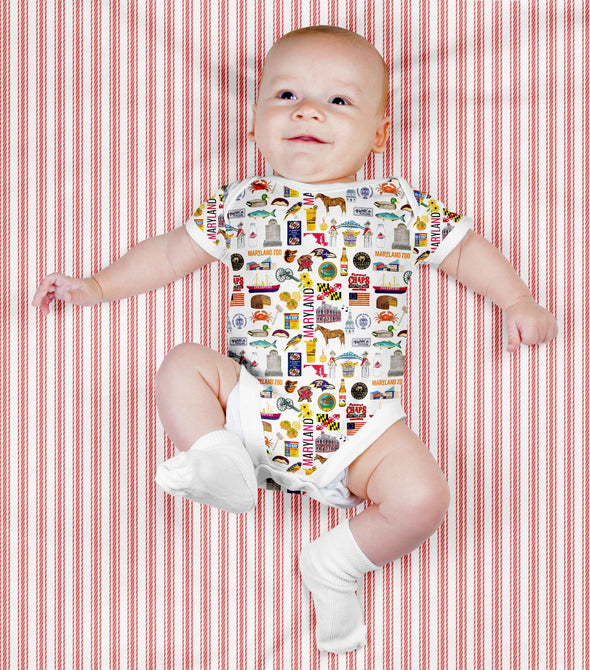Iconic Maryland Baby Onesie Bodysuit