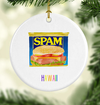 Iconic Hawaiian Can of Spam(R) Porcelain Ornament
