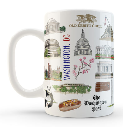 15 oz Iconic Washington DC Watercolor Mug