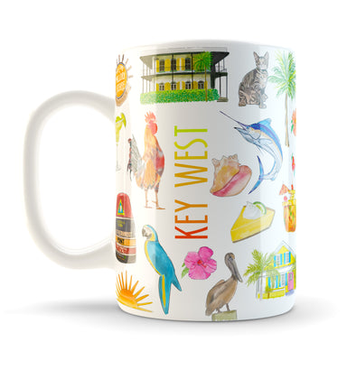 15 oz Iconic Key West Watercolor Mug