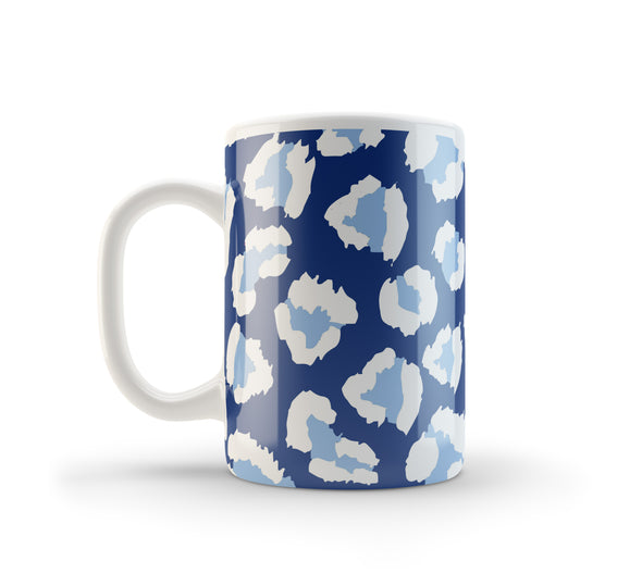 15 oz Blue Leopard Mug
