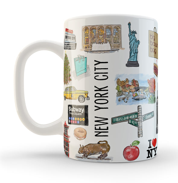 15 oz Iconic New York City Watercolor Mug