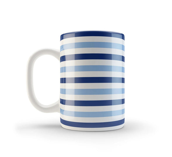 15 oz Blue Striped Mug