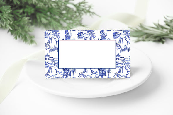 Blue Willow Place Cards