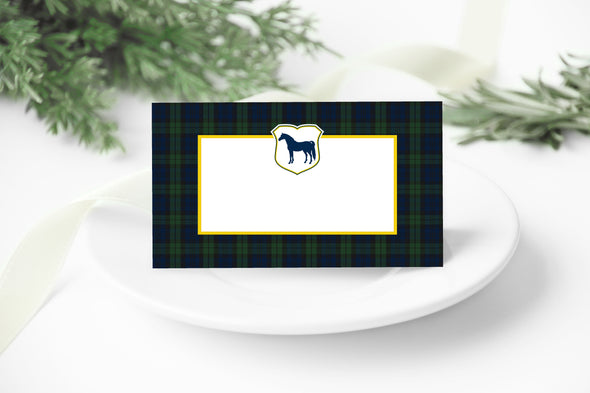 Blackwatch Tartan Equestrian Place Cards