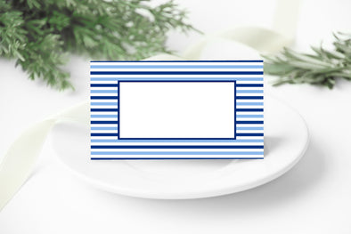 Blue Striped Place Cards