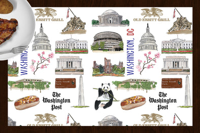 Iconic Washington DC Disposable Paper Placemats