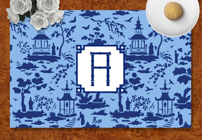Blue Pagoda Disposable Placemats