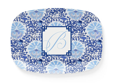 Blue Chinoiserie Floral Thermosaf Platter