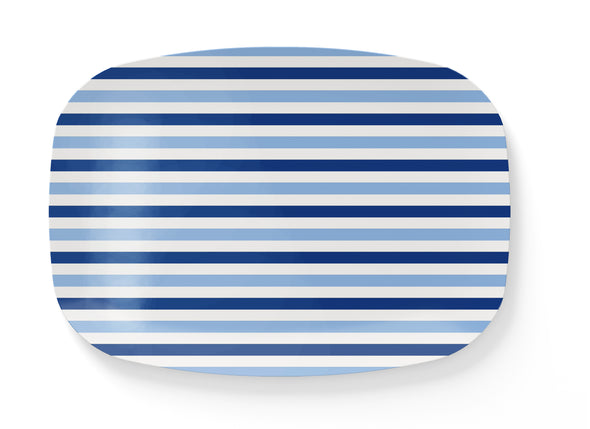 Blue Striped Thermosaf Platter