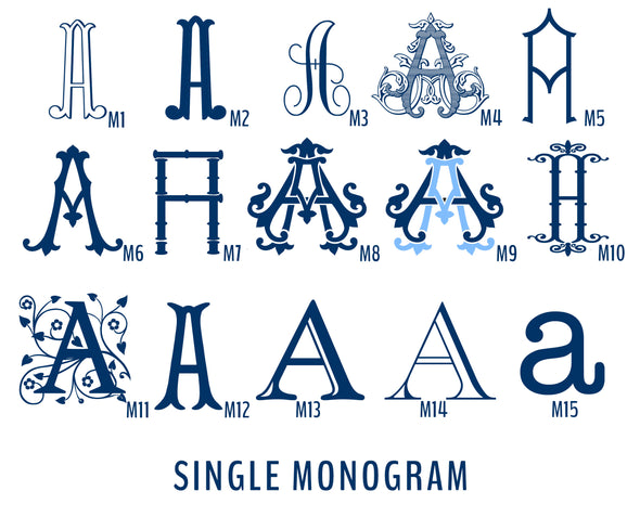 Navy Blue Monogram Disposable Placemat