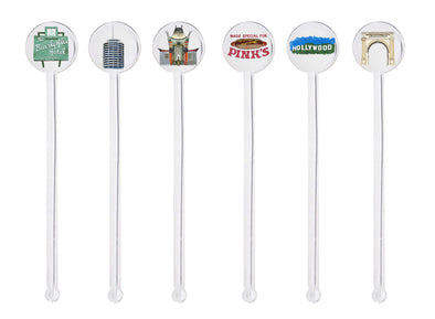 Iconic Los Angeles Swizzle Sticks - Set of 12