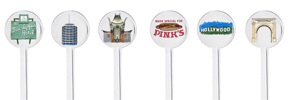 Iconic Los Angeles Swizzle Sticks - Set of 12