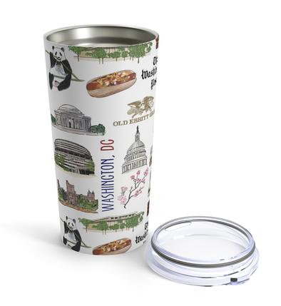 Iconic Washington DC Watercolor 20 ounce Stainless Steel Tumbler