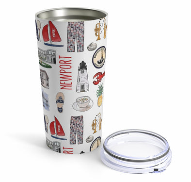Iconic Newport, RI Watercolor 20 ounce Stainless Steel Tumbler