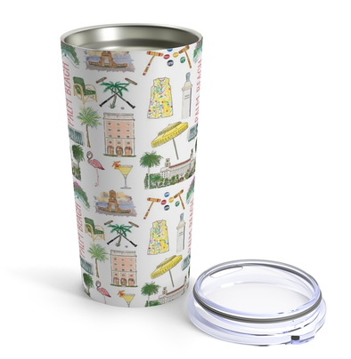Iconic Palm Beach Watercolor 20 ounce Stainless Steel Tumbler